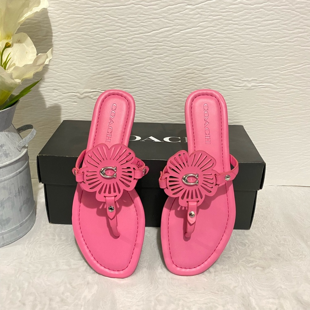 Coach Julia leather sandal